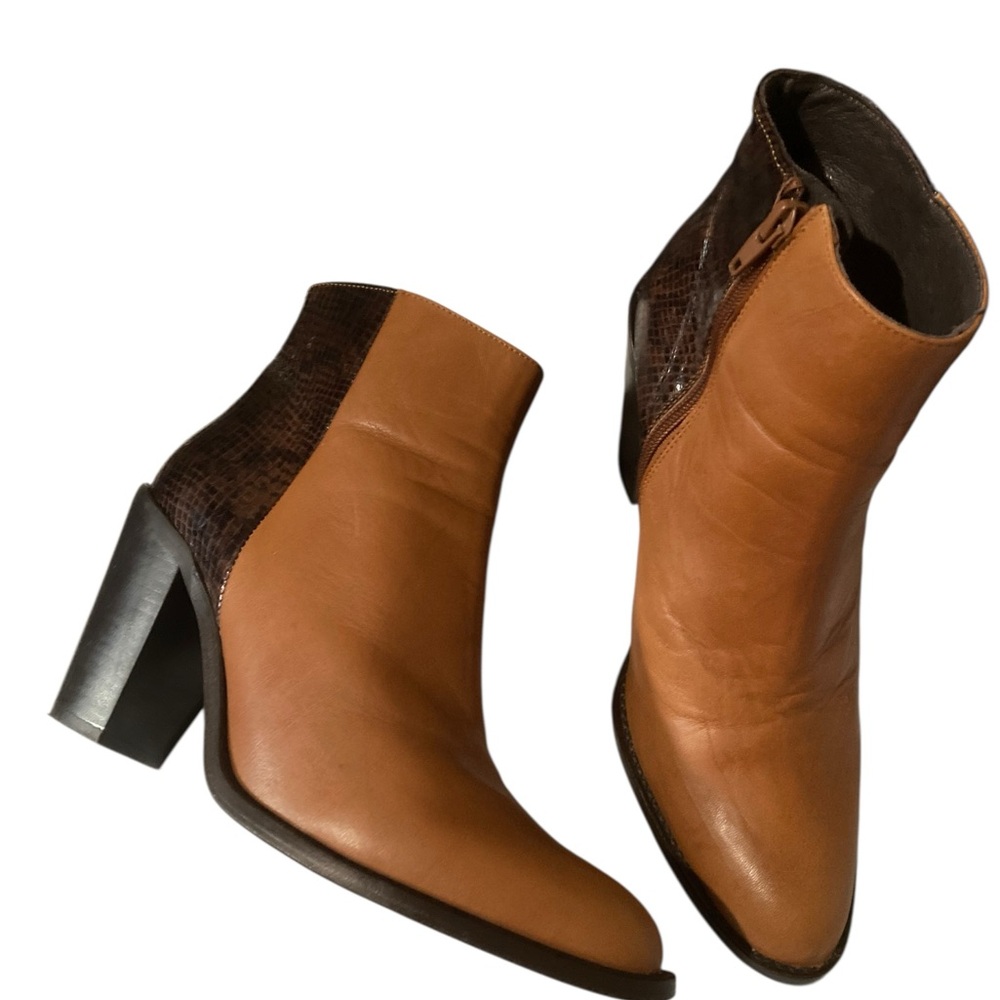 Helene Rouge Leather Boots